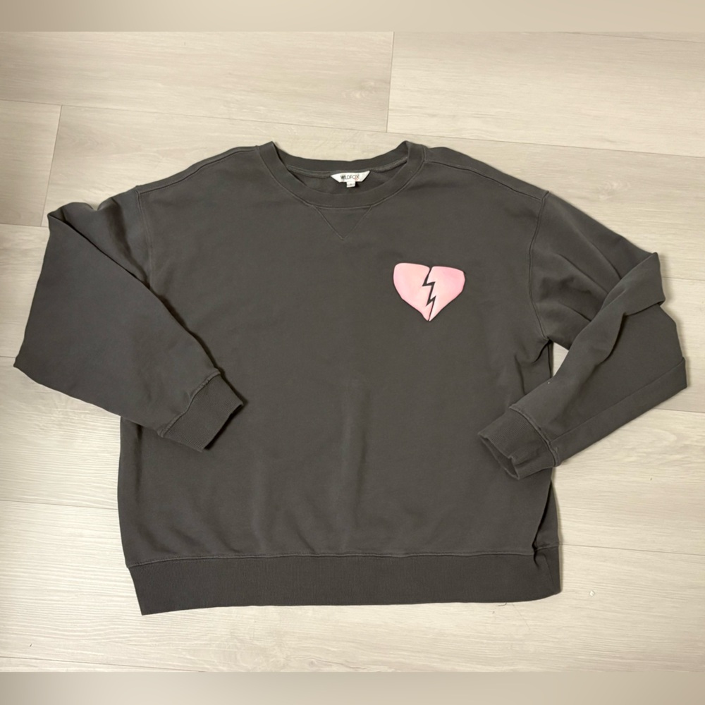 Wildfox "I Wish It‎ Was Saturday" Sweatshirt Women's Large Gray